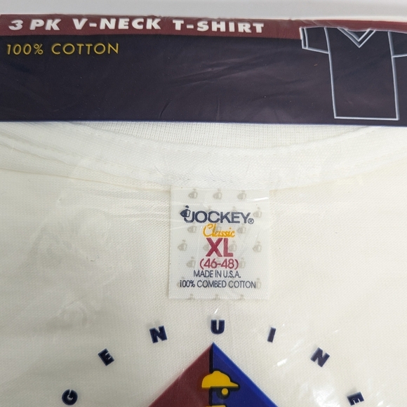 NWT Jockey VNeck Tshirt 100% Cotton 3 Pack XL - Picture 3 of 3